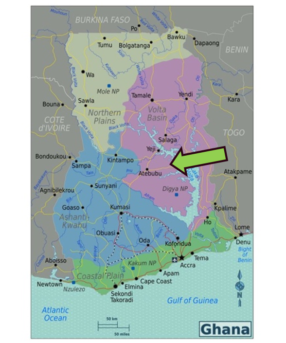 Karte Ghana