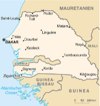 Karte Senegal